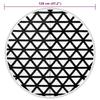 VidaXL Tapis d'extérieur noir Ø120 cm PP, tapis de jardin, tapis de sol, moquette de sol, carpette, tapis de patio, tapis 368462