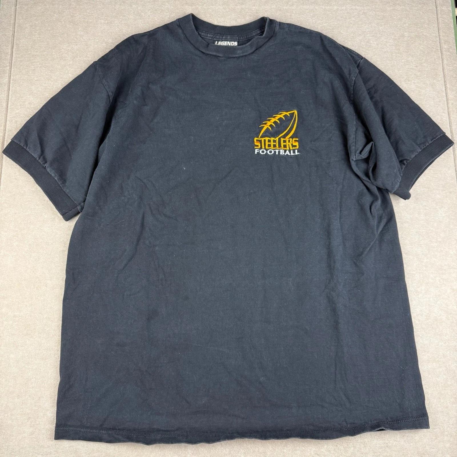 Legends Athletic Shirt Men XL Black Sports Steelers Football Graphic M