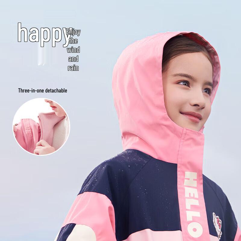 Hello Kitty Girls' Warm Windproof Hooded Jacket