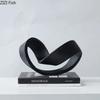 Creative Twist Knot Artwork Statue Desk Decoration Ornaments Distort Kink Metal Sculpture Abstract Crafts Room Aesthetics Decor