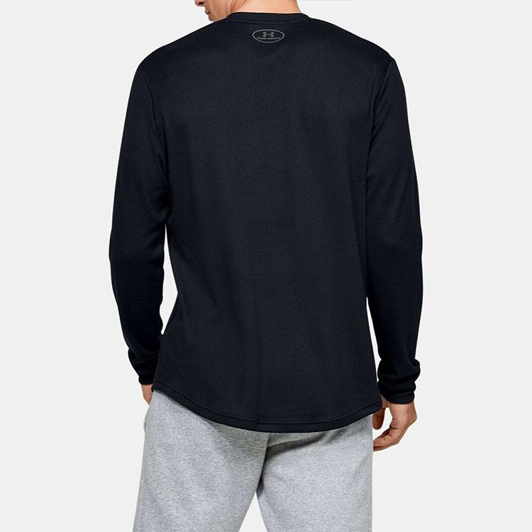 Under Armour Waffle Henley Casual Training Sports Long Sleeve T-Shirt Men Tops 1302356-001