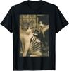 Vintage Cat Smoking Tattoo Inked Kitty Artist Funny Meme T-Shirt