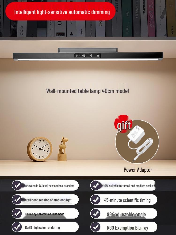 

Wall-Mounted Study Eye-Protection Lamp, Full-Spectrum Strip, Magnetic Ceiling, Base-Free for Students & Children