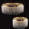 Nordic K9 Crystal Chandelier Luxury Hanging Lamp Gold Led Circle Ceiling Pendant Light Lustre Home Decor