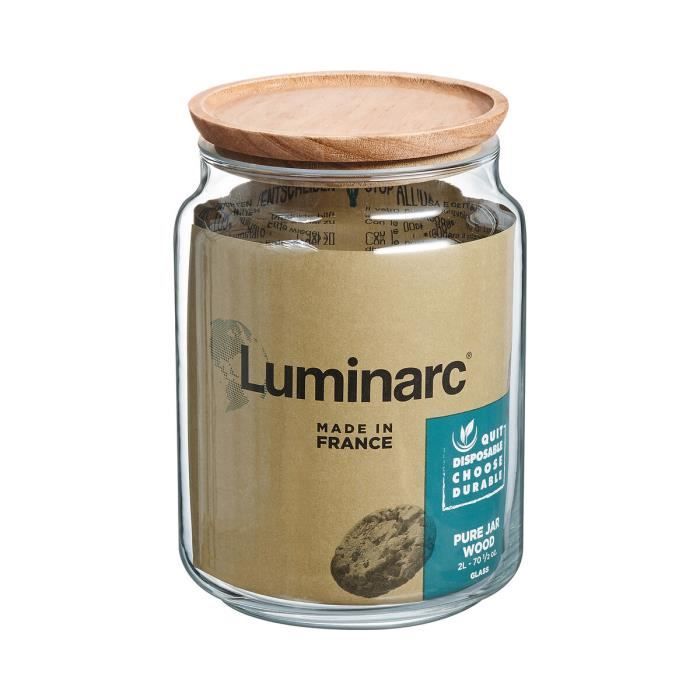 Bocal Luminarc Pav Transparent Verre 2 L (6 Unités)