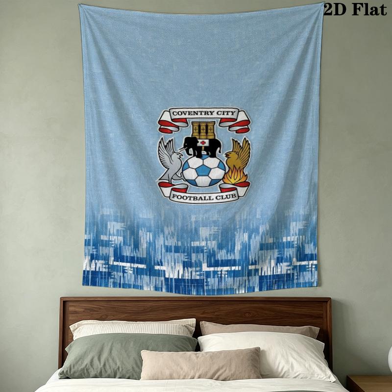 Coventry City FC Wall Tapestry Aesthetic Wall Hanging Printed Fabric Blanket Decorative Tapestries for Bedroom Living Room Home Decor