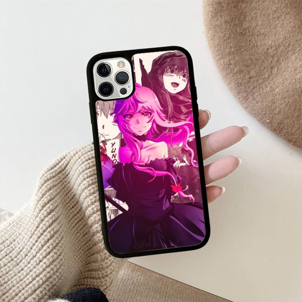 Anime Future Diary Phone Case For Iphone 11 12 13 14 15 Pro Max 17 16 Plus Hard PC+TPU Back Cover