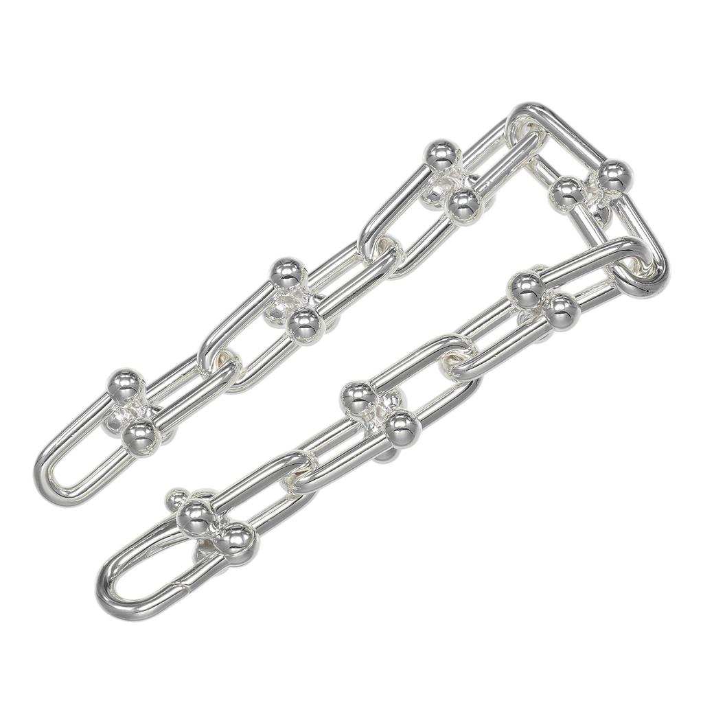 TIFFANY&Co. hardware large link Bracelet Wrist Size6.6" Silver925 62g Women Used