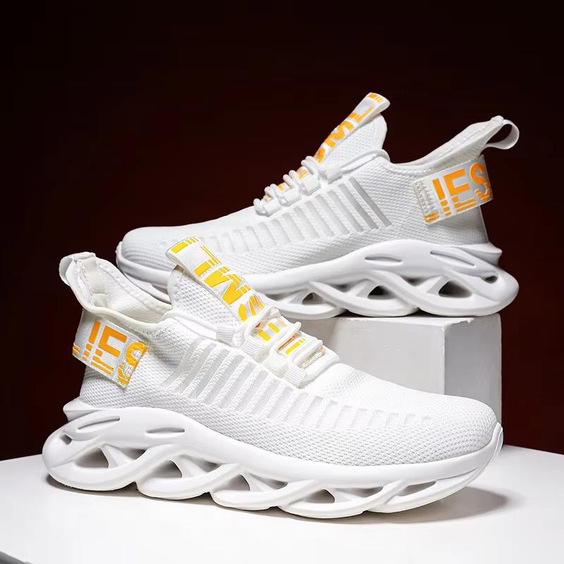 Men Running Walking Knit Shoes Fashion Casual Sneakers Breathable Sport Athletic Gym Lightweight Men Sneakers Casual Shoes