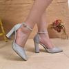 Women Super High Heels Party Sandals Sexy Pointed Toe Ankle Strap Shoes Women 2025 Comfortable Wedding Sandals Zapatos De Mujer