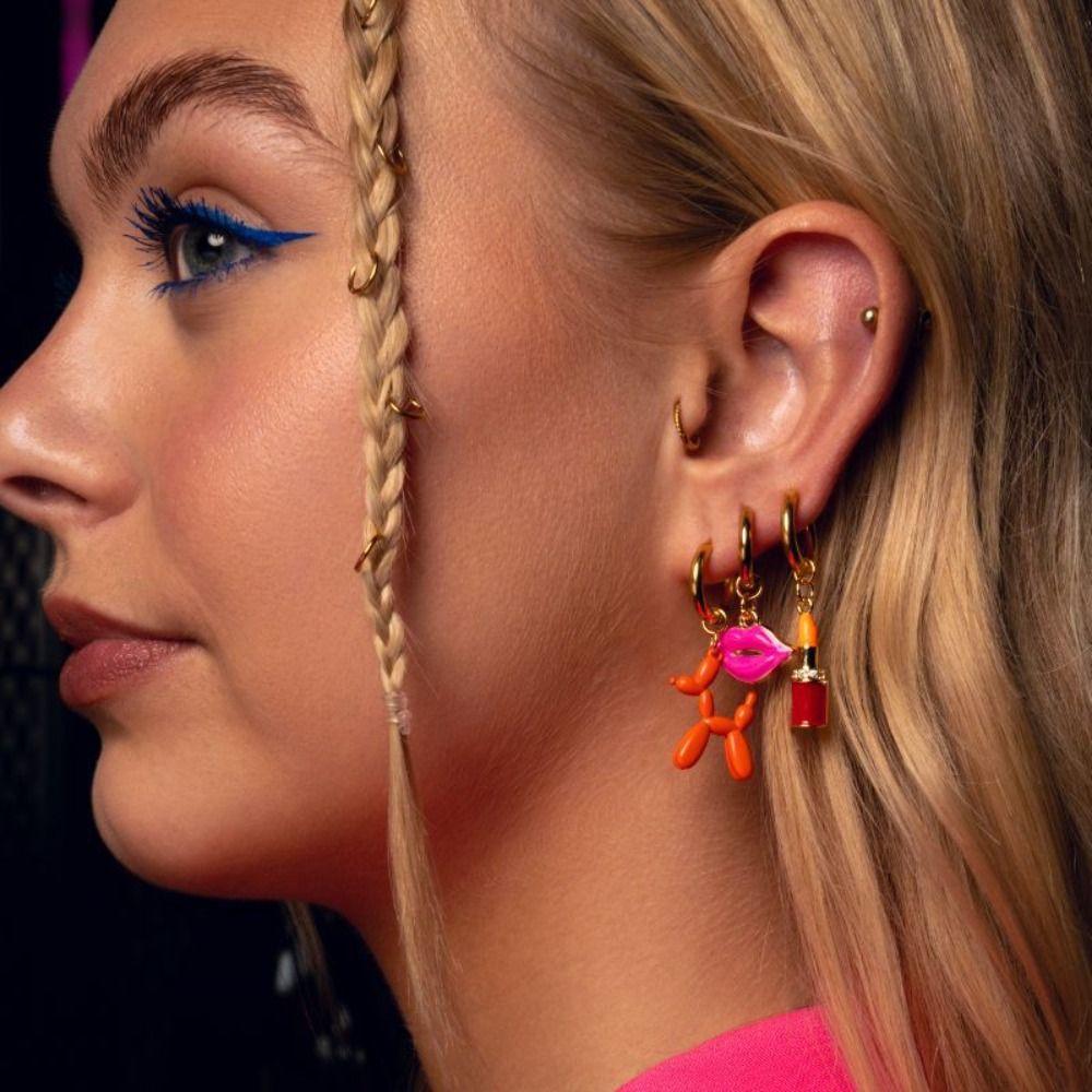 Starfish Charms Ear Buckle Lip Hoop Earrings Simple Enamel Fish Earrings  Party