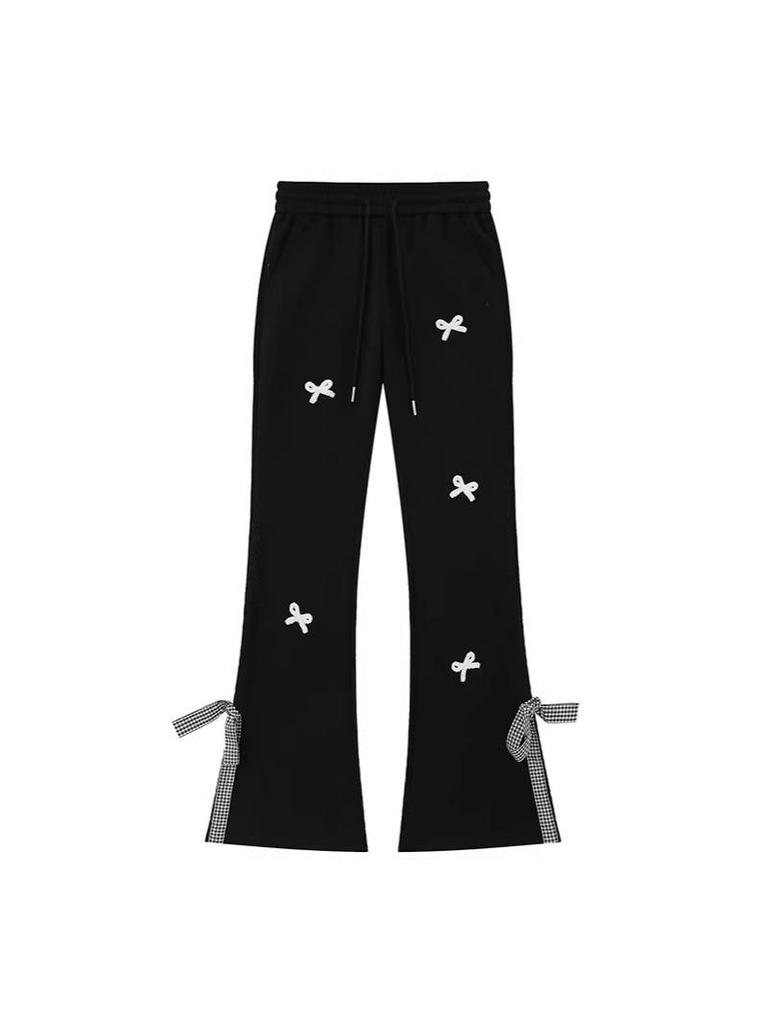 Süße Hose mit Schleife, hoher Taille und weitem Bein - Damen-Frühjahr/Sommer 2026 Trend