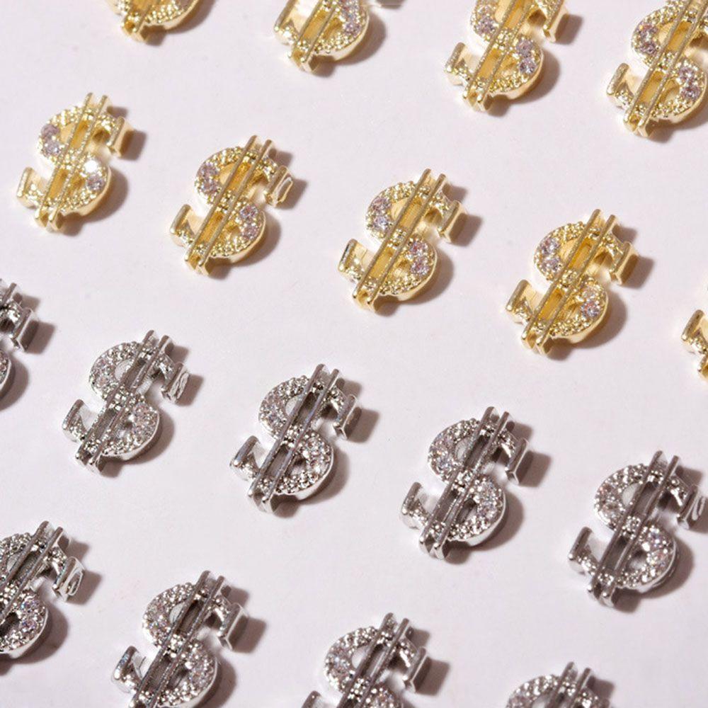 3D Coin Design Charm DIY Nail Jewelry Nail Art Rhinestone Dollar Nail Art Decorations Manicure