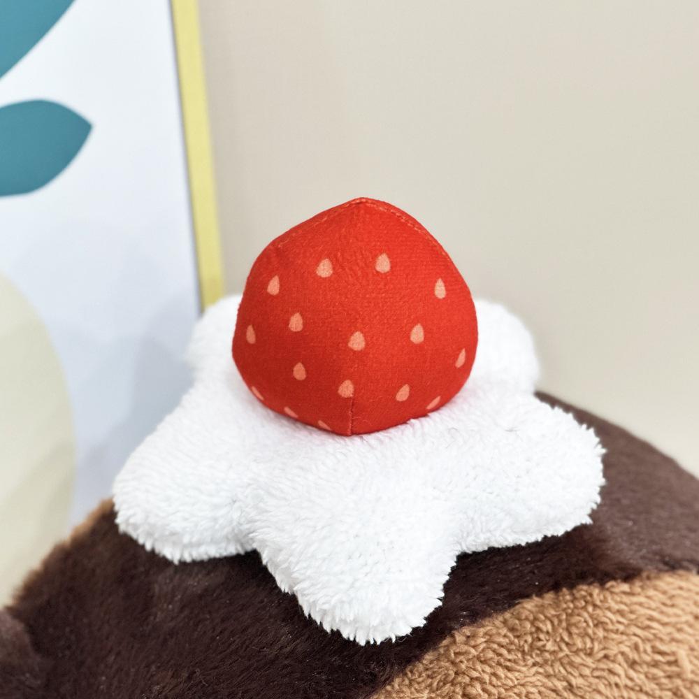 Hot Selling New Children's Toys Cute Kitten Strawberry Chocolate Swiss Roll Creative Plush Doll