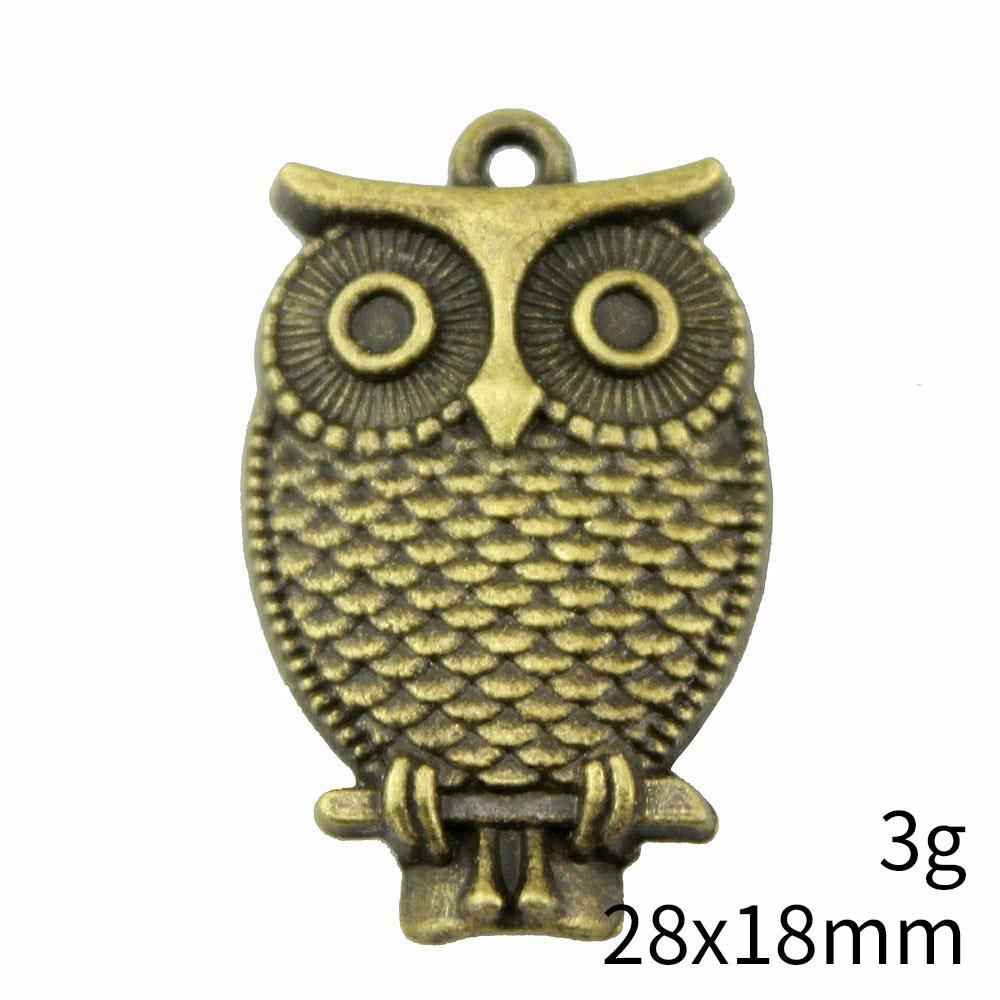 Big Owl Pendant Wings Charms For Forest Bird Theme DIY Bracelet Necklace Jewelry Making Supplies For