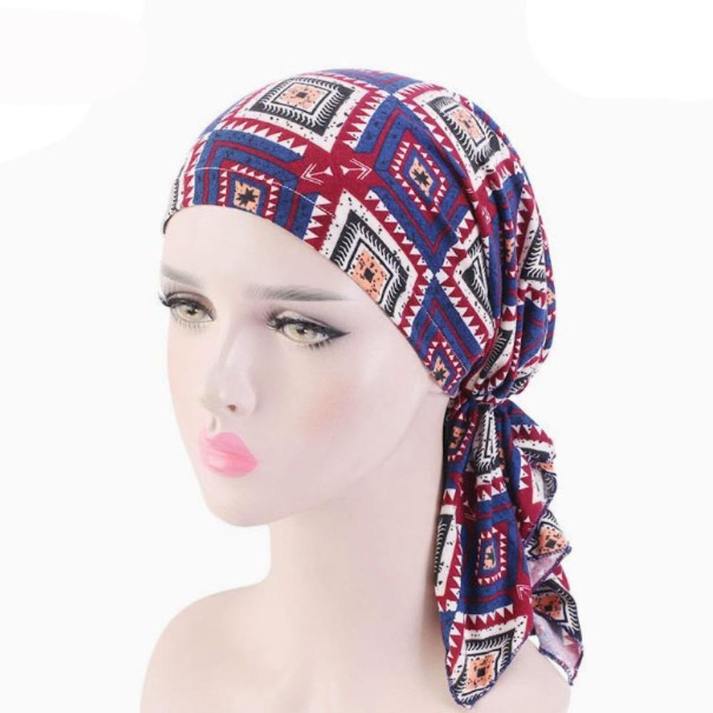 Bohemia Wind Cotton Hat Bandana Casual Chemotherapy Hat Sleep Caps Beanies Headwrap  Women National