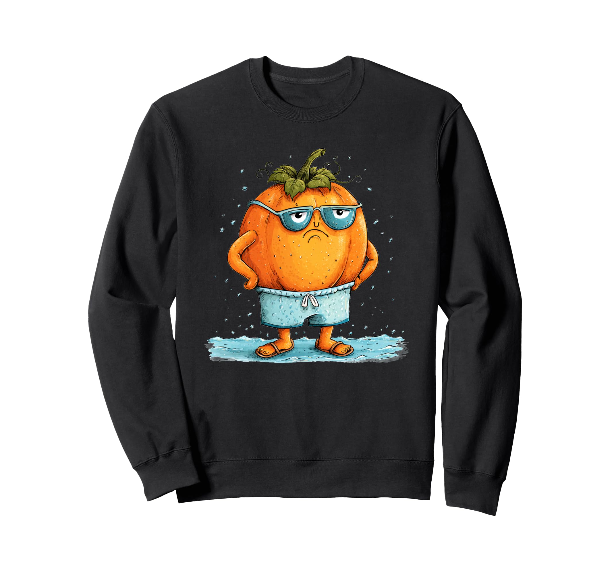 

Pumpkin Vacation Sunglasses and Sweatshirt with Swim Shorts