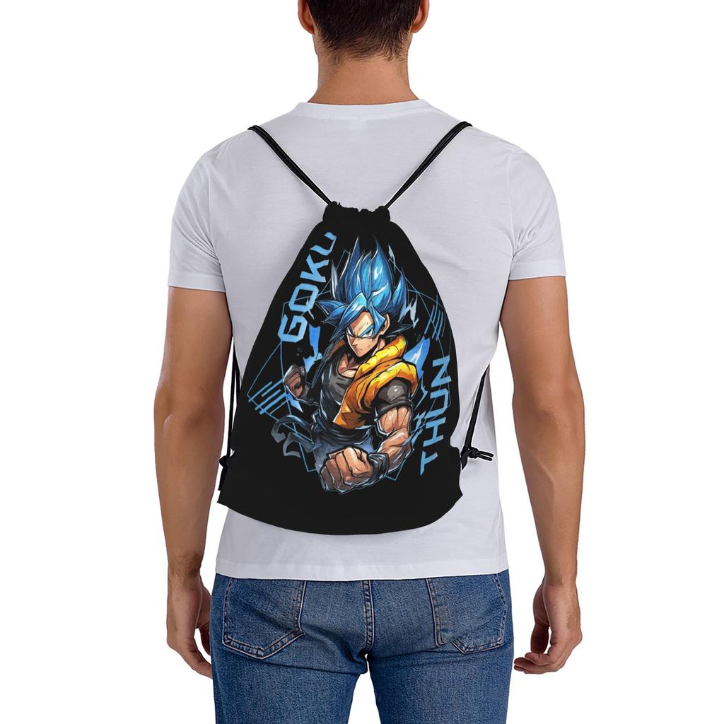 Custom DBZ Dragons Goku Ball Drawstring Bag for Shopping Yoga Backpacks Men Women Hercules Sports Gym Sackpack