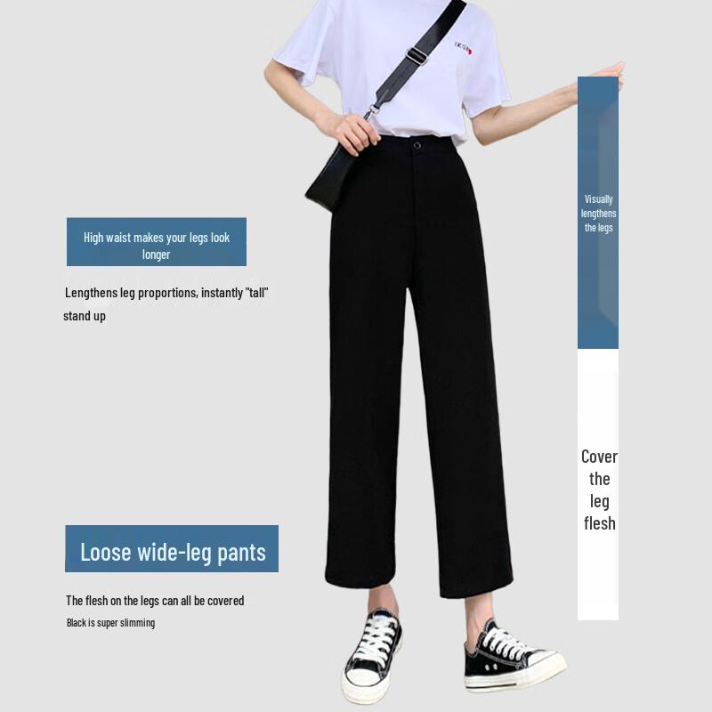 FitonTon Women's High-Waist Straight Leg Suit Pants