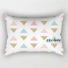 Ins Pink Geometric Waist Pillow Case Car Sofa Pillow Cushion Cover Pillow Case Pillow Case Pillow Case