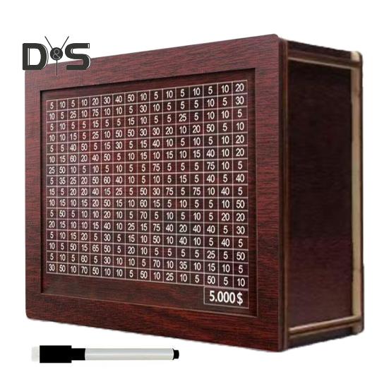 

Деревянная копилка для детей, подарок, накопительная коробка, накопитель денег со счетчиком, поощрение ежедневного сбережения, счетчик монет, копилка с денежной целью C