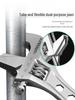 Multifunctional Large Opening Adjustable Wrench - Compact Hardware Tool