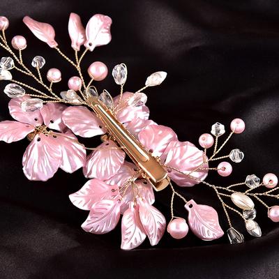 Pinzas para el pelo de flor de perla Elegante tocado para mujer Joyas preciosas Accesorios para el cabello de boda nupcial