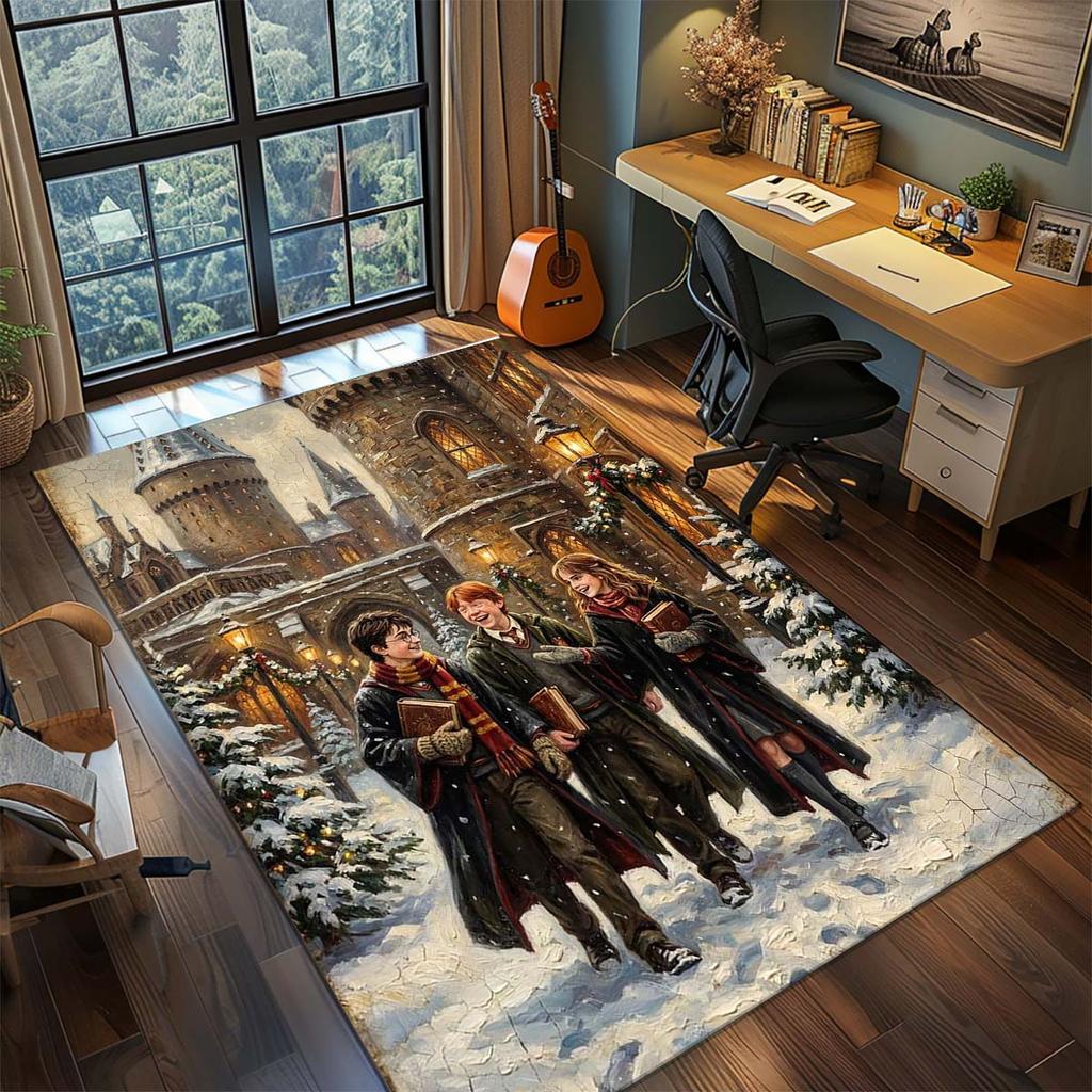 Harry Potter Magic Owl Anime Rug Carpet Large Area Rug Non Slip Washable Floor Mat Gamer Room Bedroom Home Decor -QJY