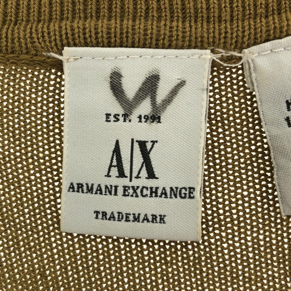 Armani Exchange Langarm V-Ausschnitt Strick-Cardigan S Ocker Mit Kragen Damen Gebraucht
