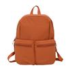 Schoolbag Backpack Korean Version Solid Color Texture Leisure Outdoor Travel Backpack Large Capacity Student Schoolbag Leisure Travel