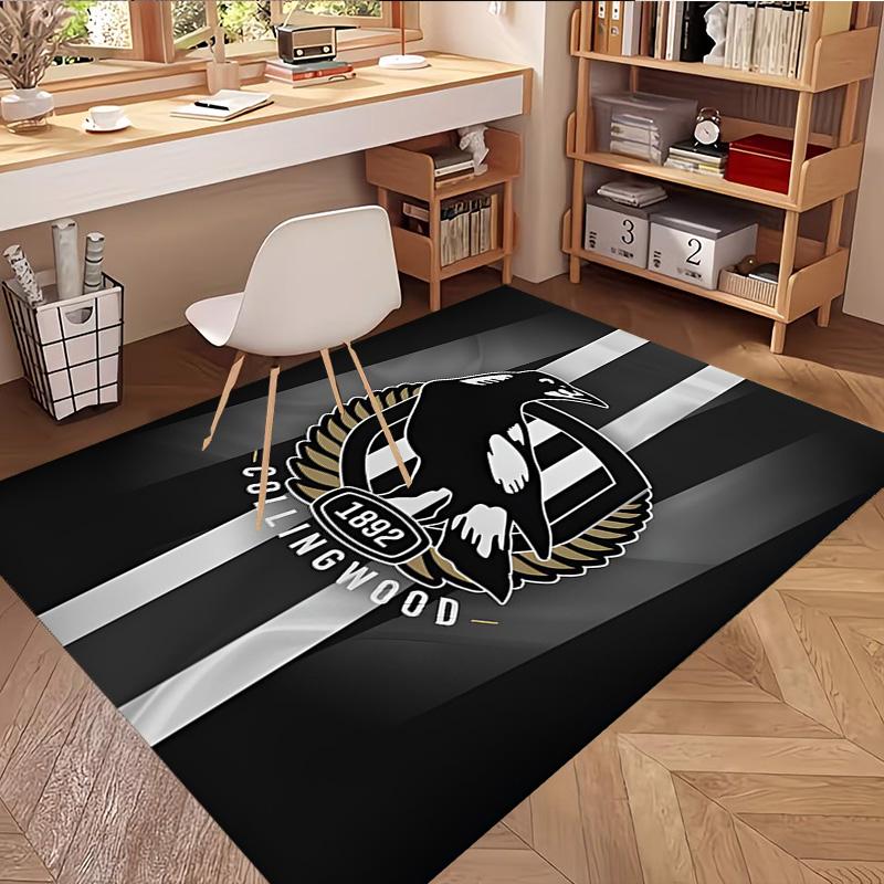 Football Club Print Rug, Washable Floor Carpet, For Entryway Dorm Laundry Room Office Study, Home Decor Birthday Christmas Gift
