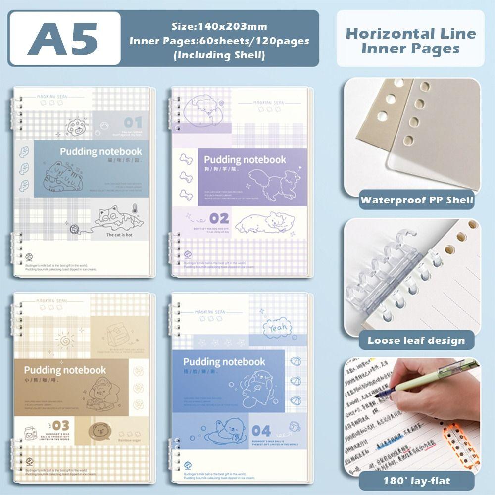 60Sheets/Book Horizontal Line Inner Pages Memo Pad Thick Diary Book  Students Writing
