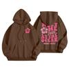 Letter Print Drop Shoulder Hoodie, XS-5XL, Autumn Collection for Men and Women