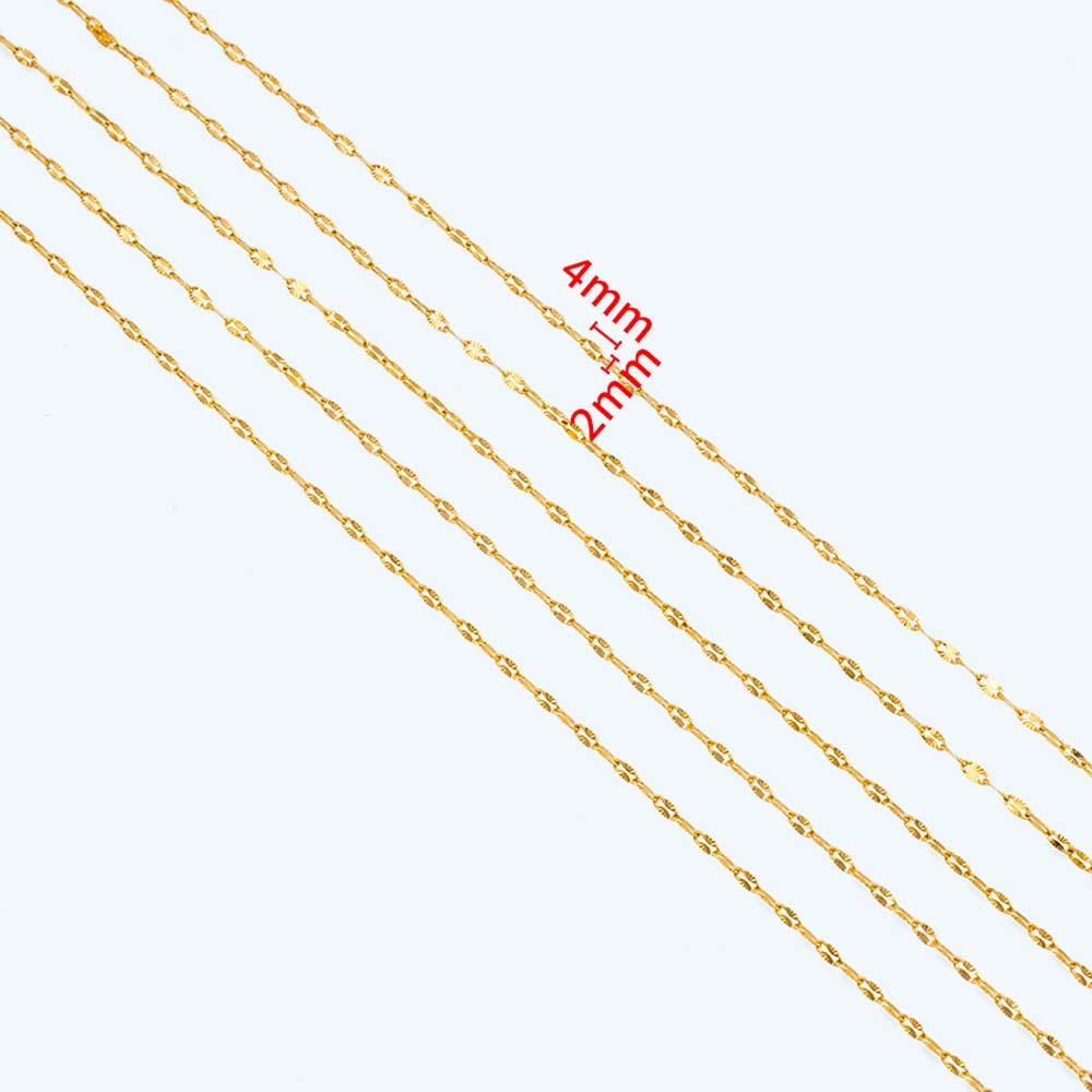 2Meters Multi-Size Stainless Steel Sunflower Thin Chain Radial Lines O Shape Chain Jewelry Making DIY Necklace Bracelet Supplies