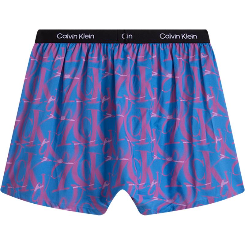Calvin Klein CK96 Series Cotton Loose Fit Square Boxers Men Underwear Ceramic-Blue Purple NB3411GNB