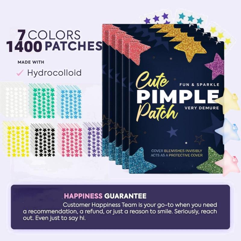1400 Pieces of Multi-color Star Acne Patches, Facial Acne Patches, Concealer Acne Patches, and Pimples Patches, Ultra-thin