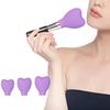 Covers Colored Heart Shape Soft Dustproof Silicone Sleeve Protect Bristles Portable Blush