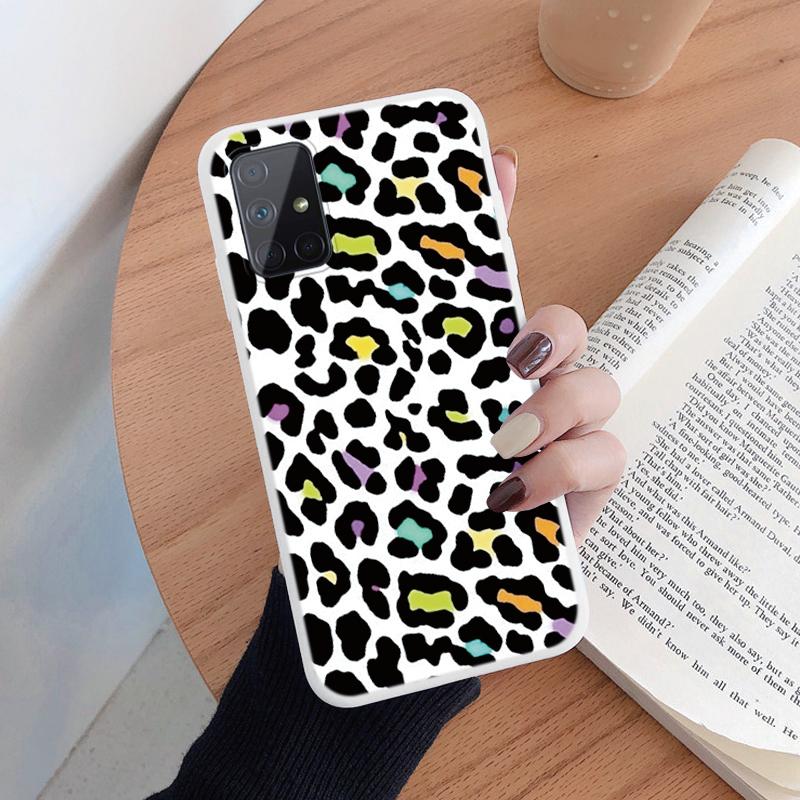 Leopard Print Phone Case For Samsung Galaxy A51 4G 5G A71 5G Protection Back Cover Soft Silicone Fundas For Samsung A 51 Coque