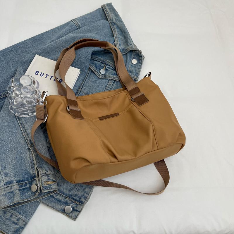 Sac à bandoulière grande capacité pour femme, fourre-tout en toile, sac de classe pour étudiante