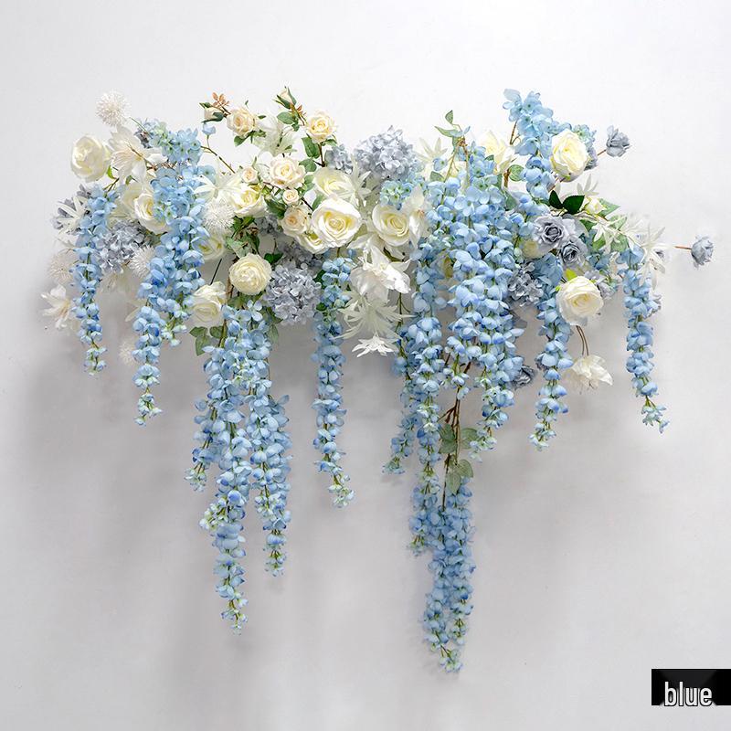Golden Shower Flower Row Wedding Arch - Outdoor Wall Hanging Decoration