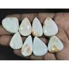 08Pcs Natural Scolecite Pear Cabochon Loose Gemstone Lot 193Cts. A-771