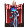 Custom Hazbines Eles Alastor Vox 2 Stuff Blanket Soft Velvet Throw Blanket Comfortable Bedding Throws