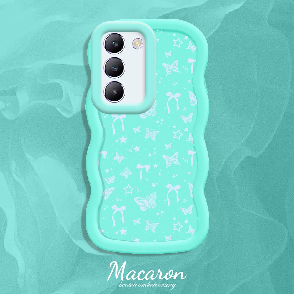 Malovaný vzor Big Wave Edge Měkký silikonový materiál Macaron Pouzdro na telefon Ochranné gumové pouzdro odolné proti nárazům pro OnePlus Vivo Motorola Moto