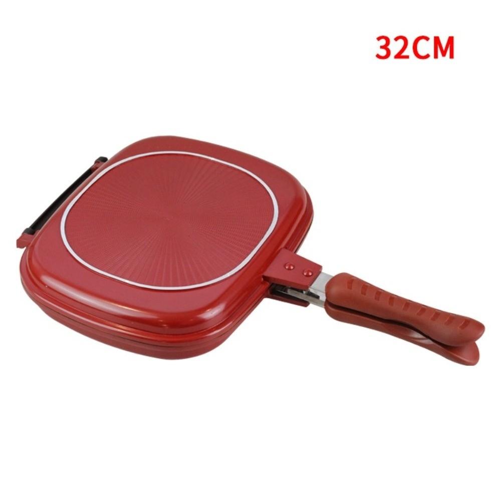 Verdickte beidseitige Pfanne 28/32cm Frühstücks-Kochutensilien Steak-Bratpfanne Küchenzubehör
