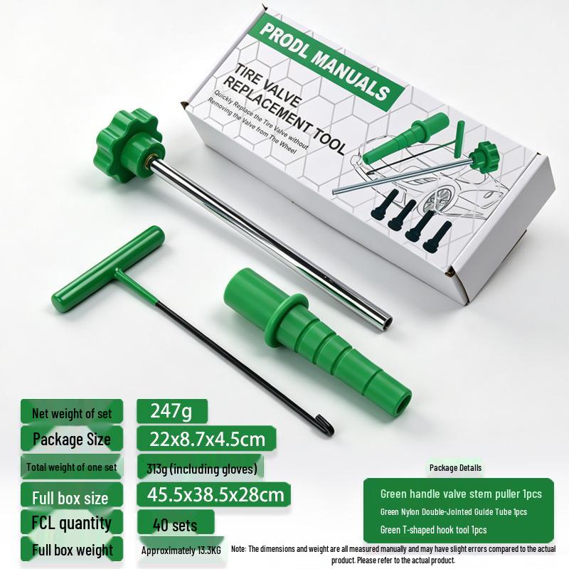 Universal Tire Valve Repair & Installation Tool Set with Quick Puller