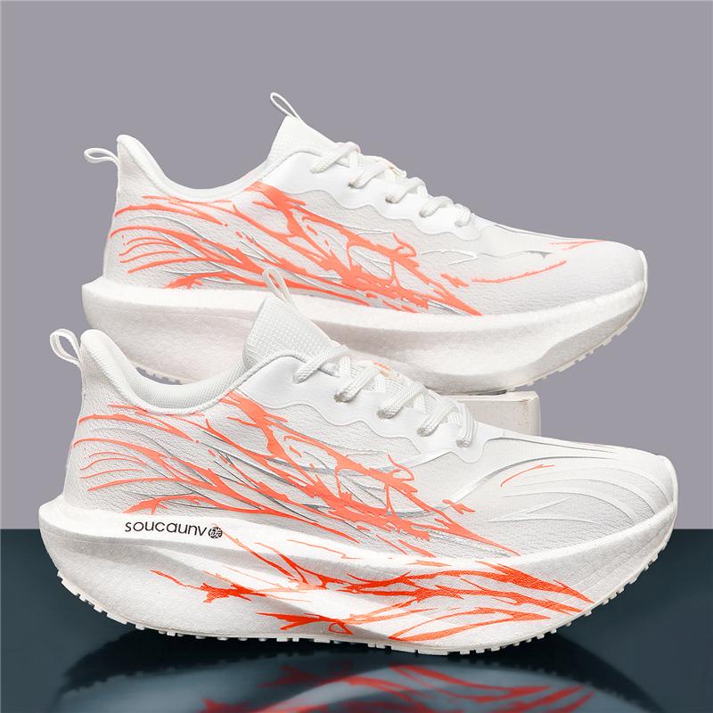 Men Marathon Running Shoes Athletic Carbon Board Women'S Plush Comfort Athletic Nonskid Athletic Shoes Daily Basketball Walking Footwear