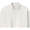 Fear of God Essentials Signature 90s Polo Sweatshirt Oatmeal Heather/Light Heather Unisex Tops Tan 192SP264374F