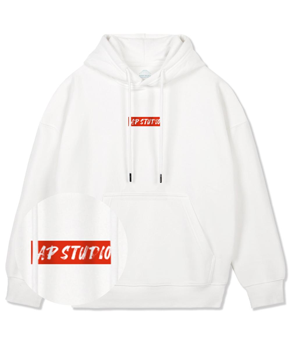 Astral Projection Ap Studio Oversized Wide Shoulder Hoodie_White M