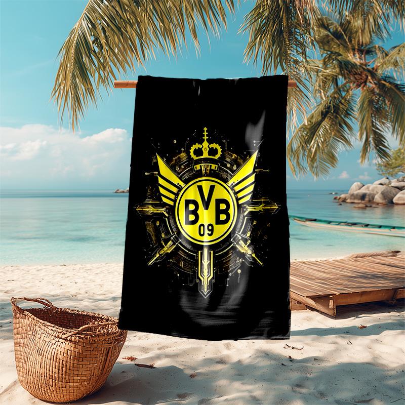Proof Beach Towel with Borussia Dortmund Pattern - Soft,absorbent,quick-drying,machine Washable - Perfect for Swimming,camping,bathing