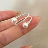 French Temperament Butterfly Pearl Bow Open Ring Simple Trend Index Finger Ring Jewelry Women